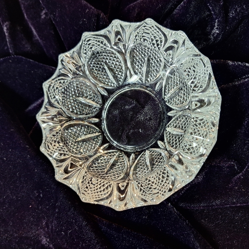 Intricate Clear Glass Plate